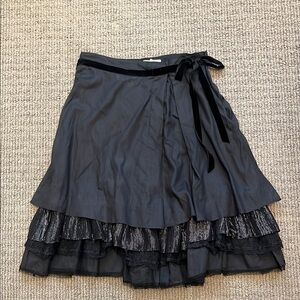 Free People Black Layered Skirt